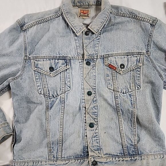 Vintage BIG JOHN Denim Jeans Trucker Jacket Blue‎ Japan SIZE 3L - Picture 4 of 13